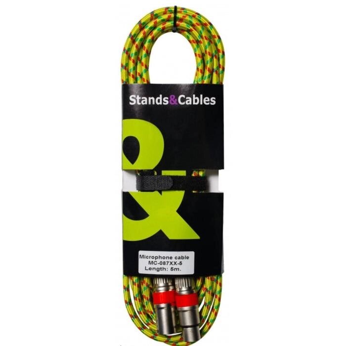 Микрофонный кабель STANDS & CABLES MC - 087XX - в тканевой оплетке. Разъемы: XLR мама - XLR папа. от компании Интернет-гипермаркет «MALL24» - фото 1