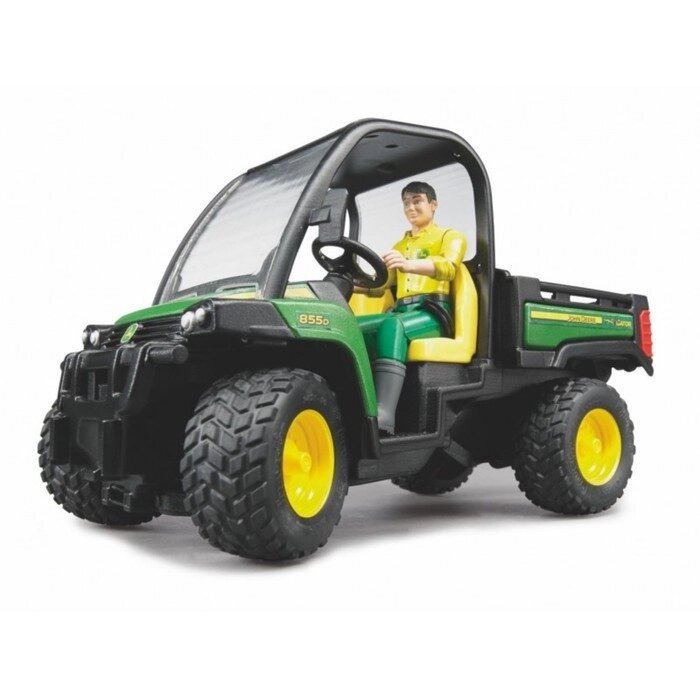 Мини-самосвал John Deere Gator, с фигуркой водителя 107 мм от компании Интернет-гипермаркет «MALL24» - фото 1