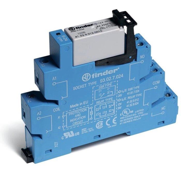 Модуль интерфейсный (сборка 41.52.9.024.0010 + 93.02.7.024) электромеханич. реле 2CO 8А AgNi 24В DC (чувствит.) IP20 от компании Интернет-гипермаркет «MALL24» - фото 1
