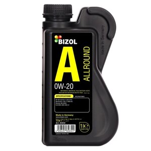 Моторное масло BIZOL Allround 0W-20 SP GF-6A, НС-синтетическое, 1 л