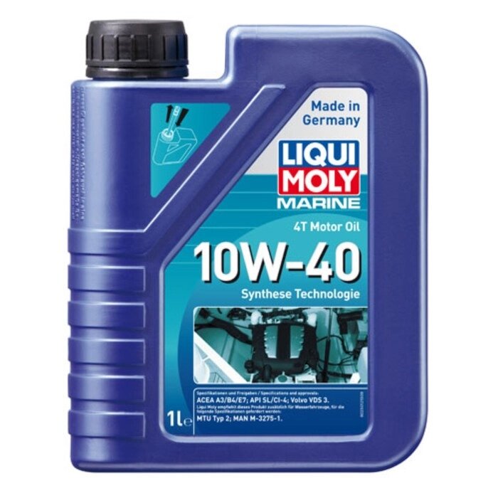 Моторное масло для для лодок LiquiMoly Marine 4T Motor Oil 10W-40 НС-синтетическое, 1 л (25012) от компании Интернет-гипермаркет «MALL24» - фото 1