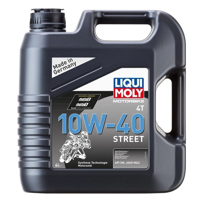 Моторное масло для мотоциклов Liqui Moly НС Racing 4T 10W-40 SL/MA-2, 4 л от компании Интернет-гипермаркет «MALL24» - фото 1