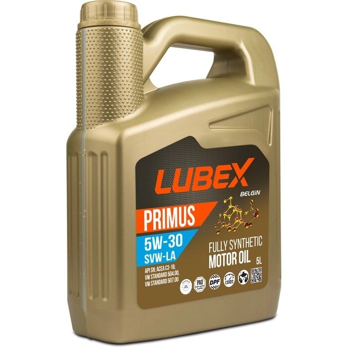 Моторное масло LUBEX PRIMUS SVW-LA 5W-30 SN C3, синтетическое, 5 л от компании Интернет-гипермаркет «MALL24» - фото 1