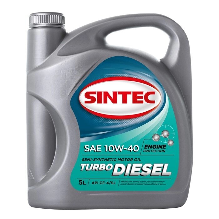 Моторное масло Sintoil 10W-40 Turbo Diesel API CF-4/CF/SJ 5л от компании Интернет-гипермаркет «MALL24» - фото 1