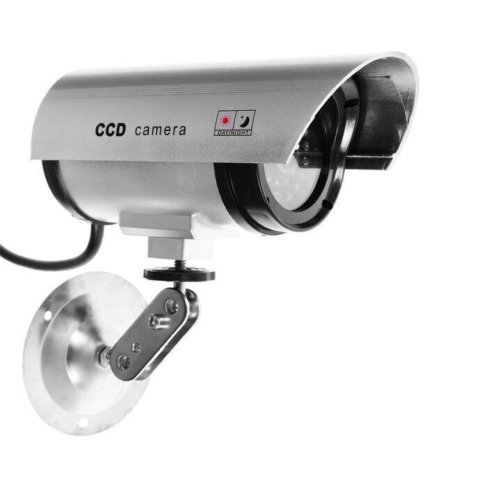 Муляж видеокамеры K-501MU, со светодиодным индикатором, 2хАА (не в компл.), серый от компании Интернет-гипермаркет «MALL24» - фото 1