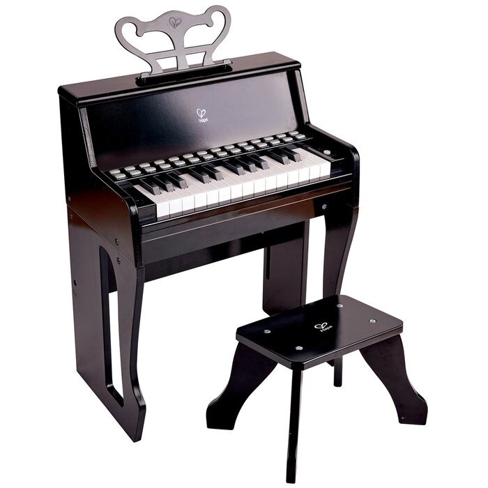 Музыкальная игрушка "Пианино" с табуреткой, чёрная от компании Интернет-гипермаркет «MALL24» - фото 1
