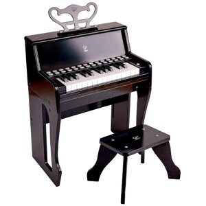 Музыкальная игрушка "Пианино" с табуреткой, чёрная