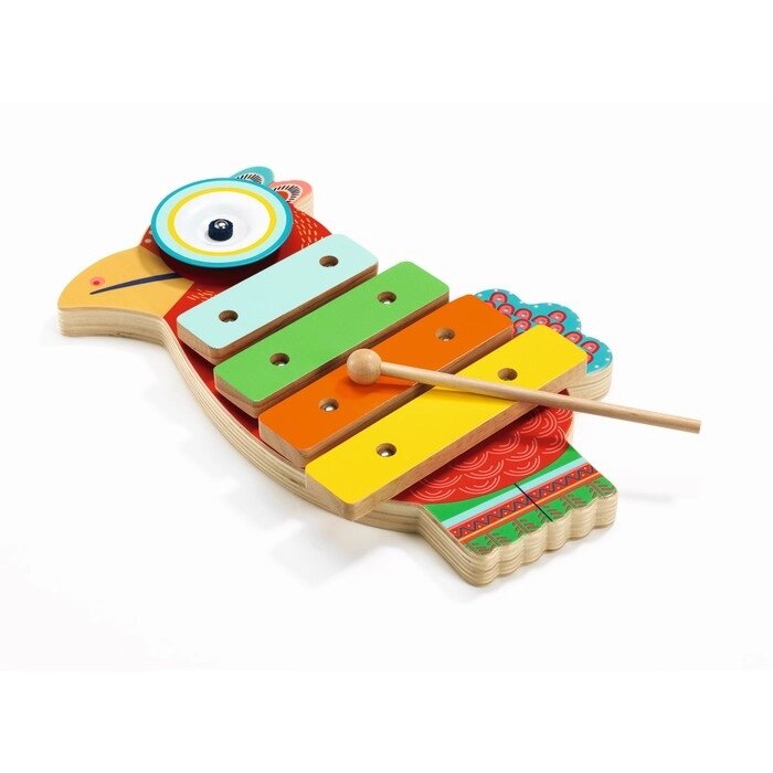 Музыкальный инструмент игрушечный ксилофон-кимвал "Петушок" от компании Интернет-гипермаркет «MALL24» - фото 1