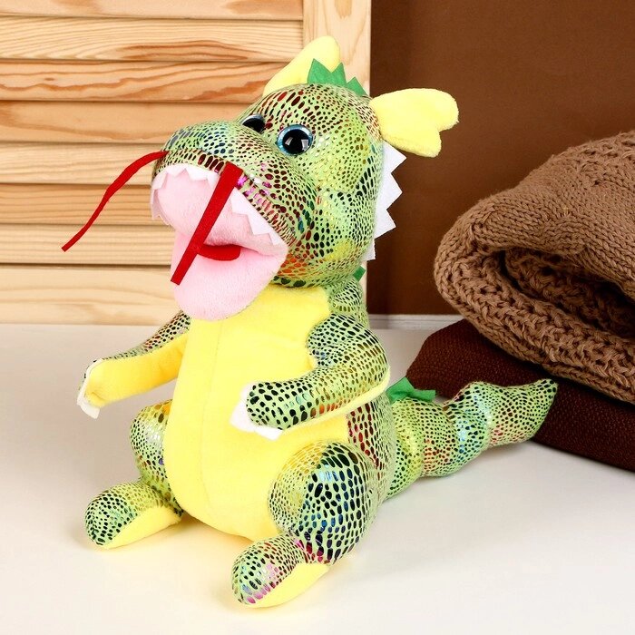 Мягкая игрушка "Дракон", 27  см, цвет зеленый от компании Интернет-гипермаркет «MALL24» - фото 1