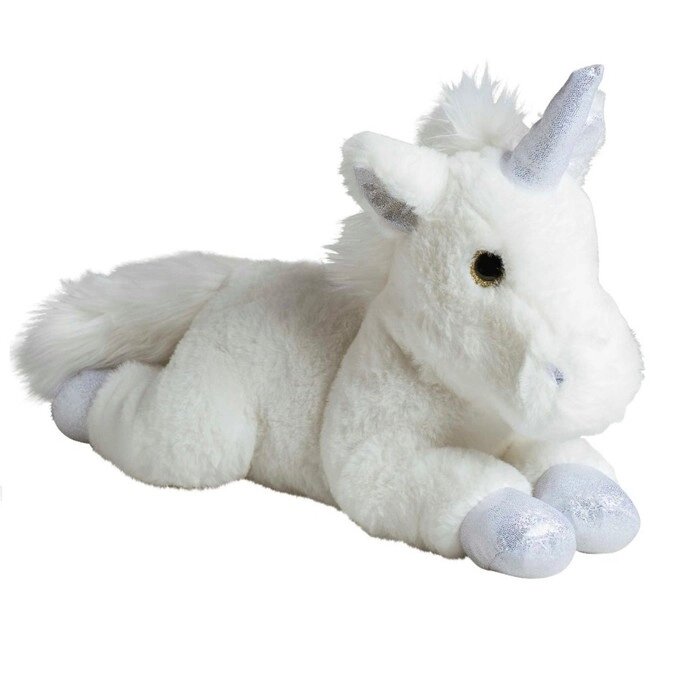 Мягкая игрушка "Единорог" 35 см, цвет серебро от компании Интернет-гипермаркет «MALL24» - фото 1