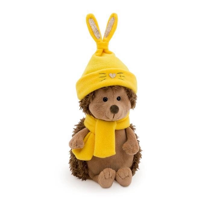 Мягкая игрушка "Ёжик Колюнчик" в шапке зайчонка 20 см от компании Интернет-гипермаркет «MALL24» - фото 1