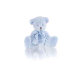 Мягкая игрушка Gulliver мишка с бантом, цвет голубой, 22 см
