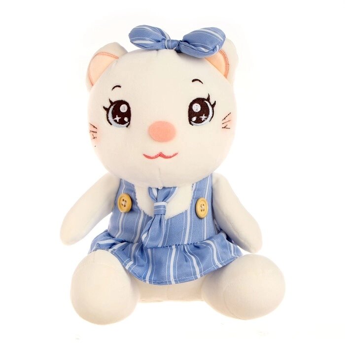 Мягкая игрушка "Кошечка с бантом" цвет МИКС от компании Интернет-гипермаркет «MALL24» - фото 1