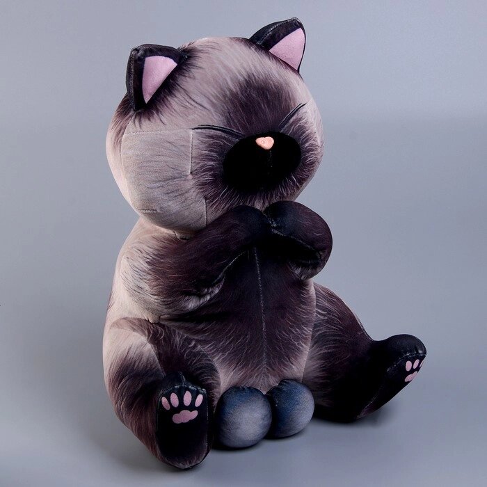 Мягкая игрушка "Кот", 40 см, цвет серый от компании Интернет-гипермаркет «MALL24» - фото 1