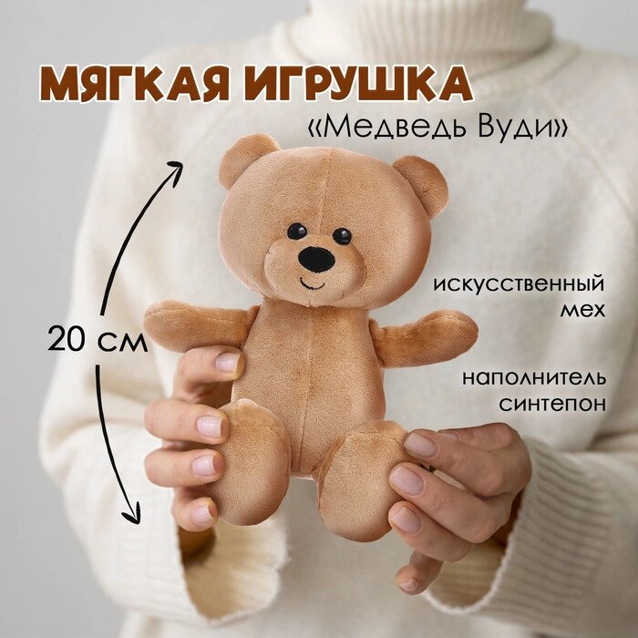 Мягкая игрушка "Медведь Вуди", 20 см МИКС МВуди/20/53 от компании Интернет-гипермаркет «MALL24» - фото 1