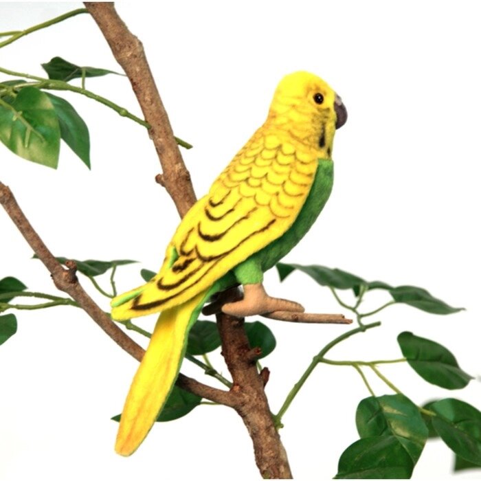 Мягкая игрушка "Волнистый попугайчик" зеленый, 15 см от компании Интернет-гипермаркет «MALL24» - фото 1