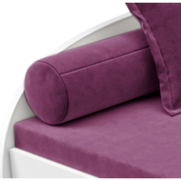 Мягкий валик на кровать-тахту "Вэлли", размер 15x15x80 см, цвет лиловый от компании Интернет-гипермаркет «MALL24» - фото 1