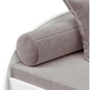 Мягкий валик на кровать-тахту "Вэлли", размер 15x15x80 см, цвет серый