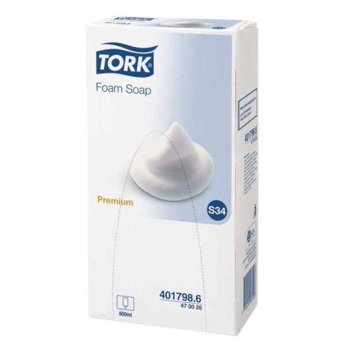 Мыло-пена Tork Premium, S34, прозрачный, 800 мл от компании Интернет-гипермаркет «MALL24» - фото 1