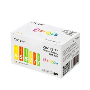 Набор алкалиновых батареек Xiaomi ZMI Rainbow (12 АА + 12 ААА), LR24-BOX, 1.5 В, 24 шт.