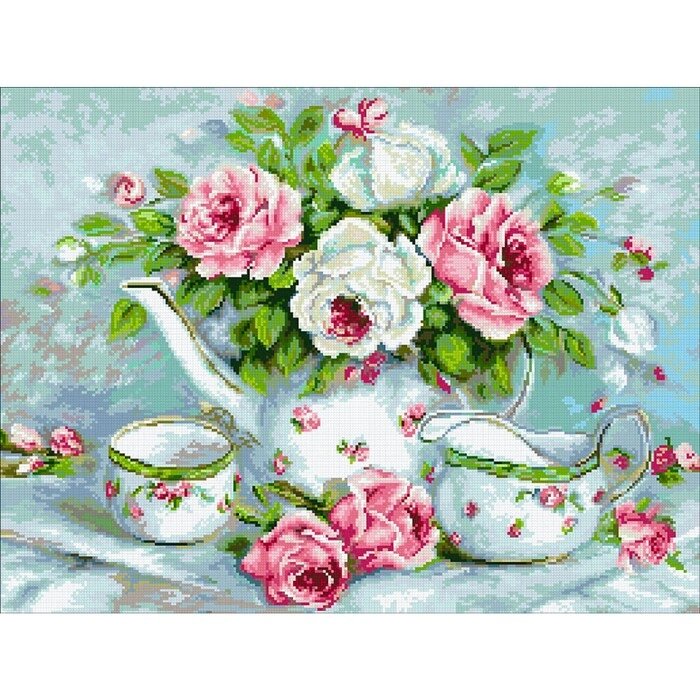 Набор алмазной вышивки "Розовый чай" от компании Интернет-гипермаркет «MALL24» - фото 1