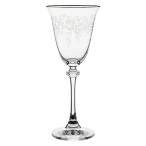 Набор бокалов для белого вина Asio, декор "Панто, затирка платина, отводка платина", 185 мл x 6 шт.