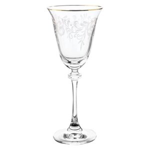 Набор бокалов для белого вина Asio, декор "Панто, затирка золото, отводка золото", 185 мл x 6 шт.