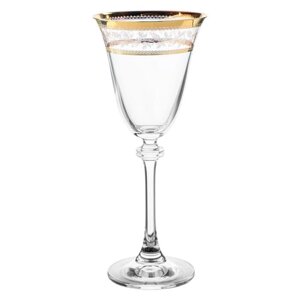Набор бокалов для белого вина Asio, декор "Панто золото", 185 мл x 6 шт.