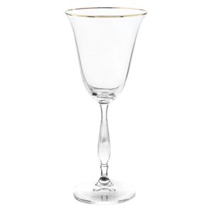 Набор бокалов для белого вина, декор "Отводка золото", 185 мл x 6 шт.