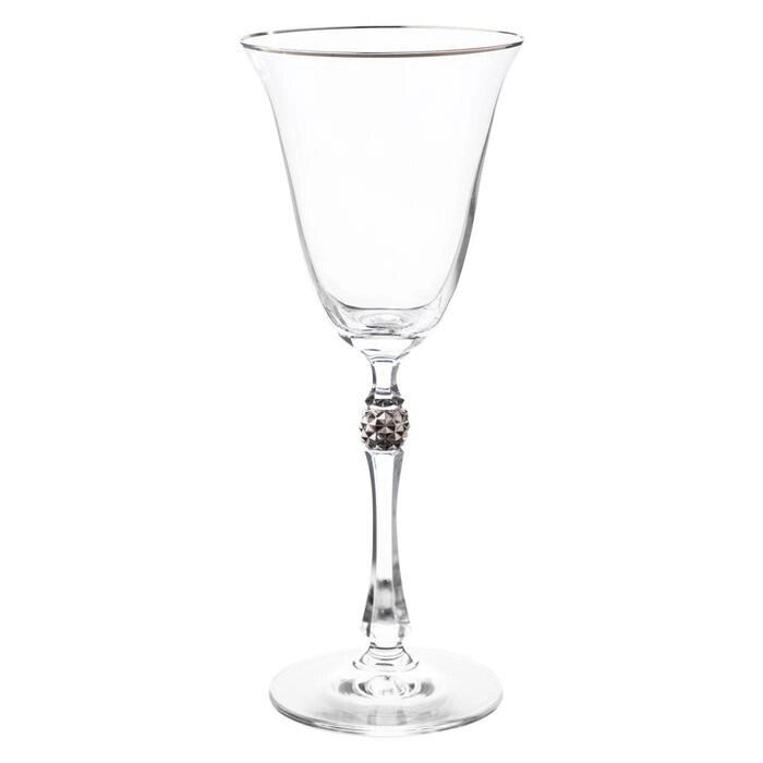 Набор бокалов для белого вина Parus, декор "Отводка платина, платиновый шар", 185 мл x 6 шт. от компании Интернет-гипермаркет «MALL24» - фото 1