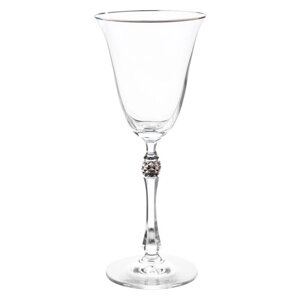 Набор бокалов для белого вина Parus, декор "Отводка платина, платиновый шар", 185 мл x 6 шт.