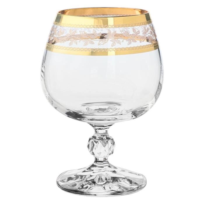 Набор бокалов для бренди Sterna, декор "Панто золото", 250 мл x 6 шт. от компании Интернет-гипермаркет «MALL24» - фото 1