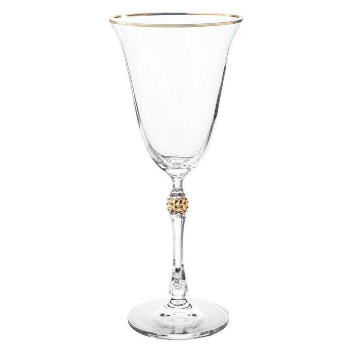 Набор бокалов для красного вина Parus, декор "Отводка золото, золотой шар", 250 мл x 6 шт. от компании Интернет-гипермаркет «MALL24» - фото 1
