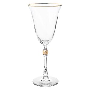 Набор бокалов для красного вина Parus, декор "Отводка золото, золотой шар", 250 мл x 6 шт.