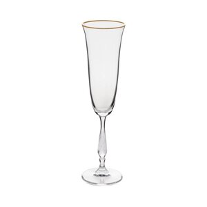 Набор бокалов для шампанского, декор "Отводка золото", 190 мл x 6 шт.