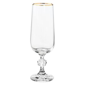 Набор бокалов для шампанского Sterna, декор "Отводка золото", 180 см x 6 шт.