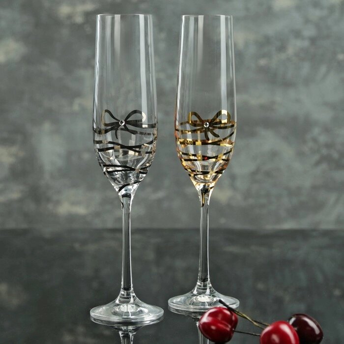 Набор бокалов для шампанского "Виола", 190 мл, 2 шт. от компании Интернет-гипермаркет «MALL24» - фото 1