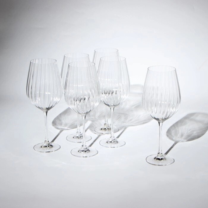 Набор бокалов для вина Columba Optic, стеклянный, 850 мл, 6 шт от компании Интернет-гипермаркет «MALL24» - фото 1
