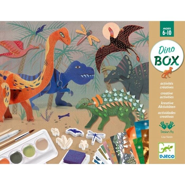 Набор для творчества Djeco Dino Box от компании Интернет-гипермаркет «MALL24» - фото 1