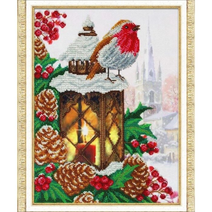 Набор для вышивания бисером "Рождественский фонарик" от компании Интернет-гипермаркет «MALL24» - фото 1