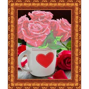 Набор для вышивки бисером "Розы для любимой", 19х27 см