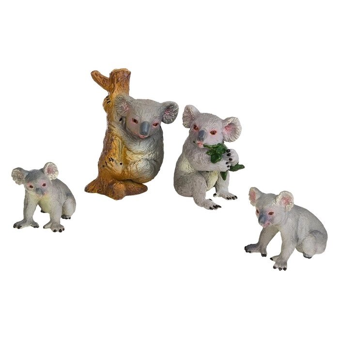 Набор фигурок "Мир диких животных": семья коал, 4 предмета от компании Интернет-гипермаркет «MALL24» - фото 1