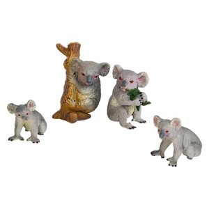 Набор фигурок "Мир диких животных"семья коал, 4 предмета