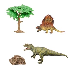 Набор фигурок "Мир динозавров"акрокантозавр, диметродон 4 предметов