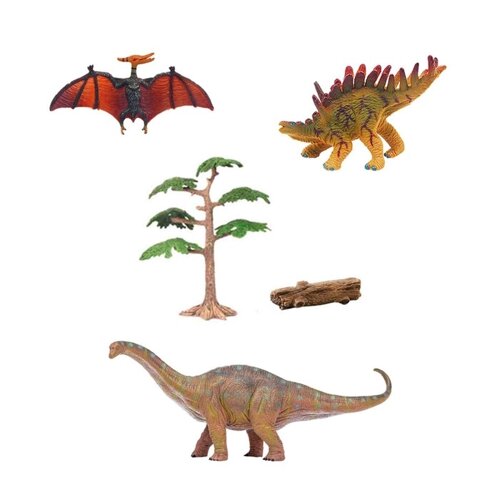 Набор фигурок "Мир динозавров"кентрозавр, птеродактиль, брахиозавр 5 предметов