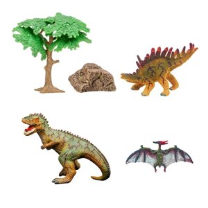 Набор фигурок "Мир динозавров"тираннозавр, кентрозавр, птеродактиль 5 предметов