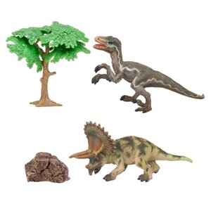 Набор фигурок "Мир динозавров"трицератопс, троодон 4 предметов