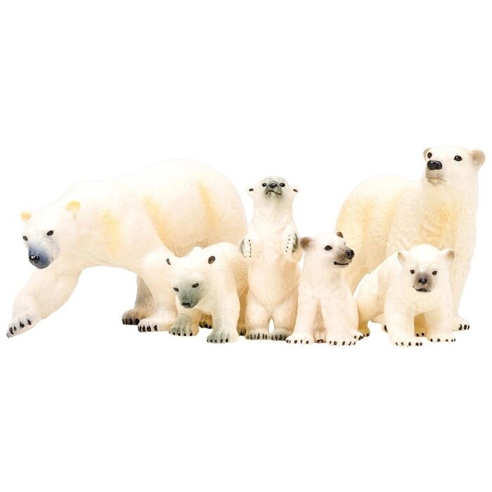 Набор фигурок: семья белых медведей, 6 предметов от компании Интернет-гипермаркет «MALL24» - фото 1