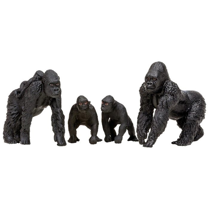 Набор фигурок: семья горилл, 4 предмета от компании Интернет-гипермаркет «MALL24» - фото 1