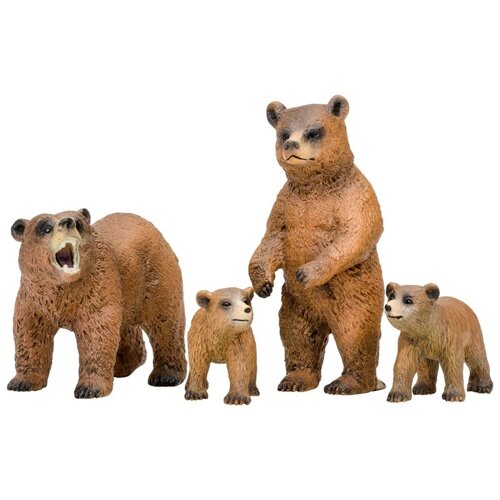 Набор фигурок: семья медведей, 4 предмета